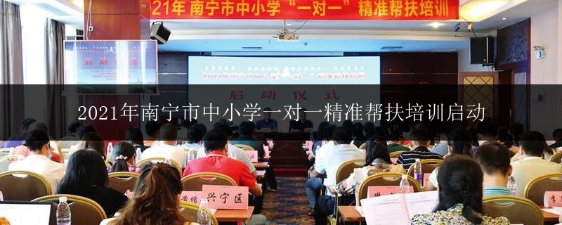 2021年南寧市中小學一對一精準幫扶培訓啟動