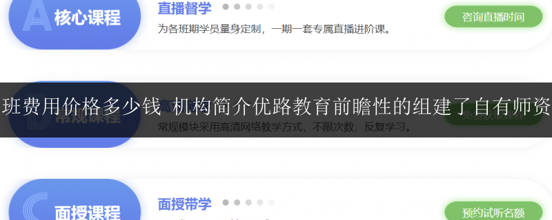 培訓(xùn)班費用價格多少錢 機構(gòu)簡介優(yōu)路教育前瞻性的組建了自有師資隊伍